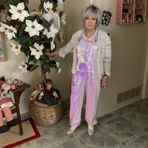 Exquisite Sequined Jumpsuit. Size L/XL. NWT